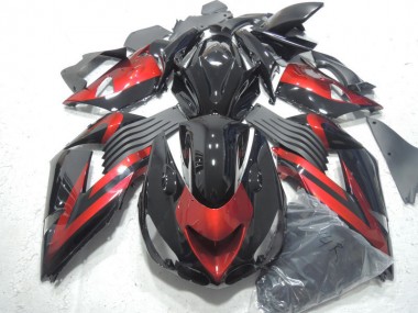 2006-2011 Noir Rouge ZX14R ZZR1400 Carénage Moto