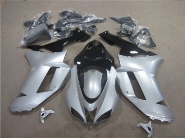 2007-2008 Argent Noir ZX6R Carénage Moto