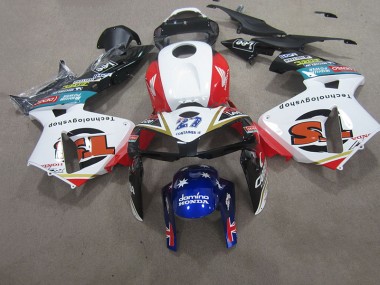 2007-2008 Blanc Rouge Bleu CBR600RR Carénage Moto