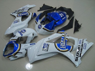 2007-2008 Bleu Lucky Strike GSXR 1000 Carénage Moto