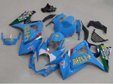 2007-2008 Light Bleu Rizla GSXR 1000 Carénage Moto