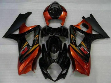 2007-2008 Noir GSXR 1000 Kit Carénages Motos Complet