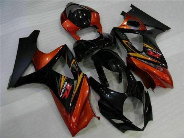 2007-2008 Noir GSXR 1000 Kit Carénages Motos Complet