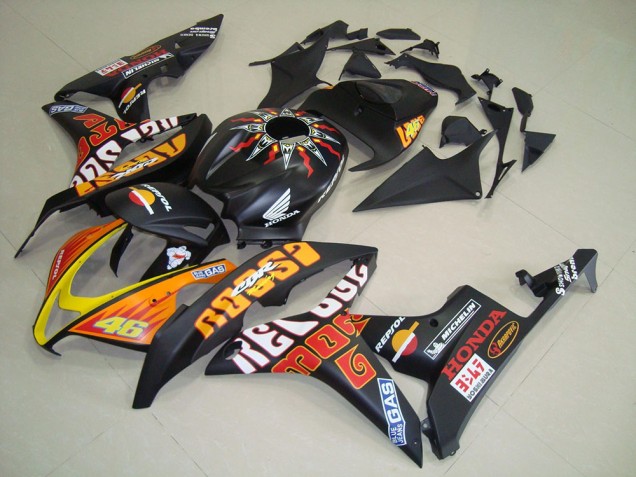 2007-2008 Noir Mat Rossi CBR600RR Carénage Moto