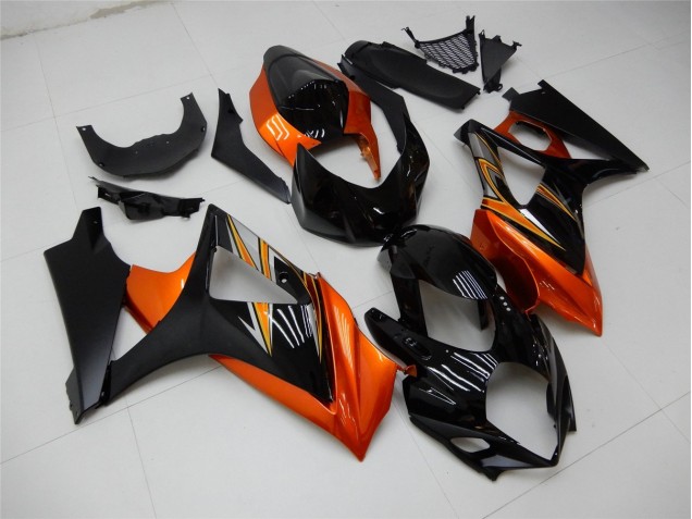 2007-2008 Orange Noir GSXR 1000 Carénage Moto