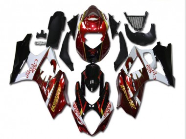 2007-2008 Rouge Blanc Noir GSXR 1000 Carénage Moto
