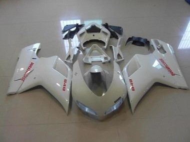 2007-2014 Blanc Nacré Rouge Décalque Ducati 848 1098 1198 Carénage Moto