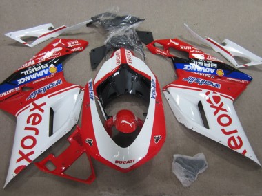 2007-2014 Blanc Rouge Xerox Ducati 1098 Carénage Moto