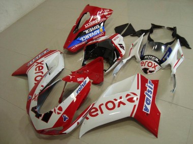 2007-2014 Blanc Rouge Xerox Ducati 848 1098 1198 Carénage Moto