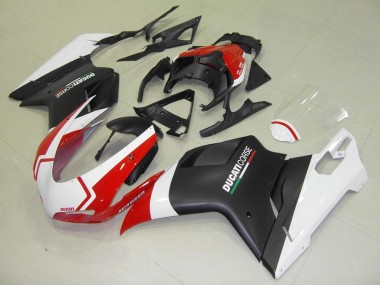 2007-2014 Noir Mat Blanc Rouge Ducati 848 1098 1198 Carénage Moto