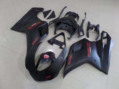 2007-2014 Noir Mat Rouge Décalque Ducati 848 1098 1198 Carénage Moto