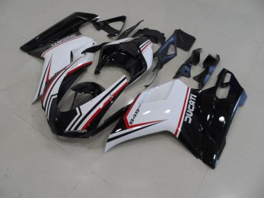 2007-2014 Noir Tricolore Ducati 848 1098 1198 Carénage Moto
