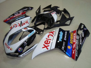 2007-2014 Noir Xerox Ducati 848 1098 1198 Carénage Moto