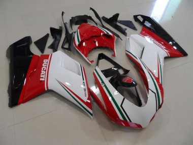 2007-2014 Rouge Blanc Ducati 848 1098 1198 Carénages Moto