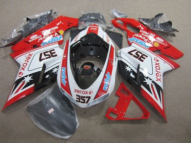 2007-2014 Rouge Blanc Xerox 357 Ducati 1098 Carénage Moto