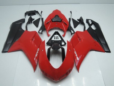 2007-2014 Style OEM Rouge avec Noir Mat Side Ducati 848 1098 1198 Carénage Moto