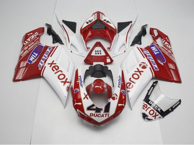 2007-2014 Style OEM Xerox avec 41 Ducati 848 1098 1198 Carénage Moto