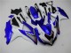 2008-2010 Blanc Bleu GSXR 600/750 Carénage Moto