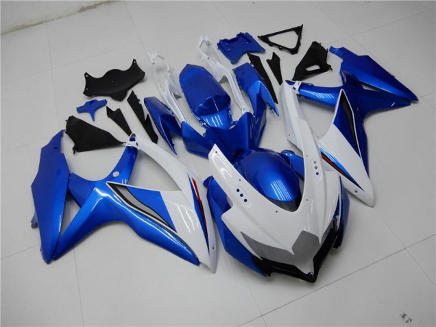 2008-2010 Blanc Bleu GSXR 600/750 Carénages Moto