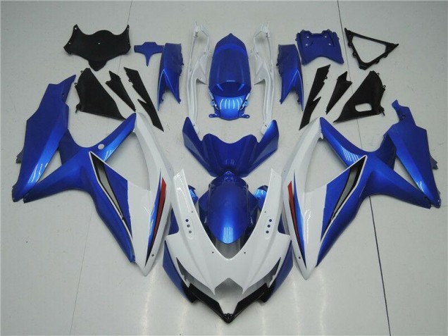 2008-2010 Blanc Bleu GSXR 600/750 Carénages Moto