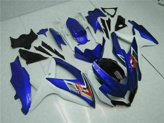 2008-2010 Bleu Blanc GSXR 600/750 Kit Carénages Motos