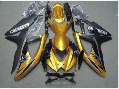 2008-2010 Noir Or GSXR 600 Carénage Moto