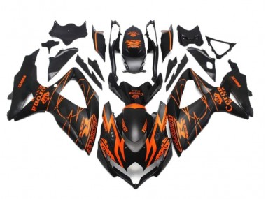2008-2010 Noir Orange GSXR 600/750 Carénage Moto