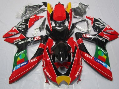 2008-2010 Rouge Noir Jomo GSXR 600 Carénage Moto