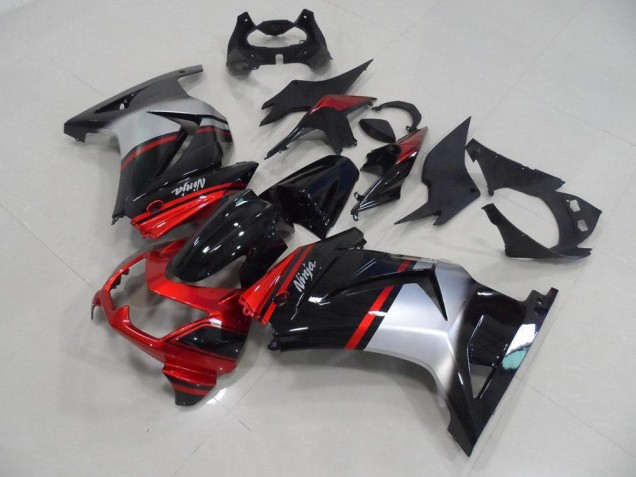 2008-2012 Rouge Bonbon Noir Argent ZX250R Carénage Moto