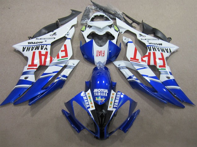 2008-2016 Bleu Blanc Motul Rouge Fiat YZF R6 Carénage Moto