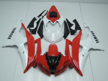 2008-2016 Rouge et Blanc Nacré YZF R6 Carénage Moto