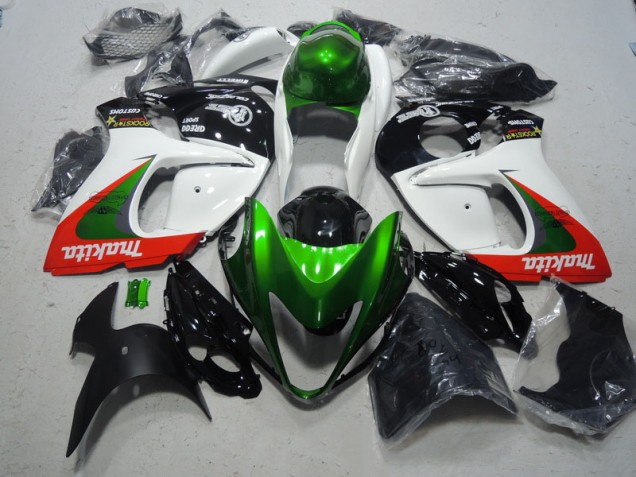 2008-2019 Blanc Vert Makita GSXR 1300 Hayabusa Carénage Moto