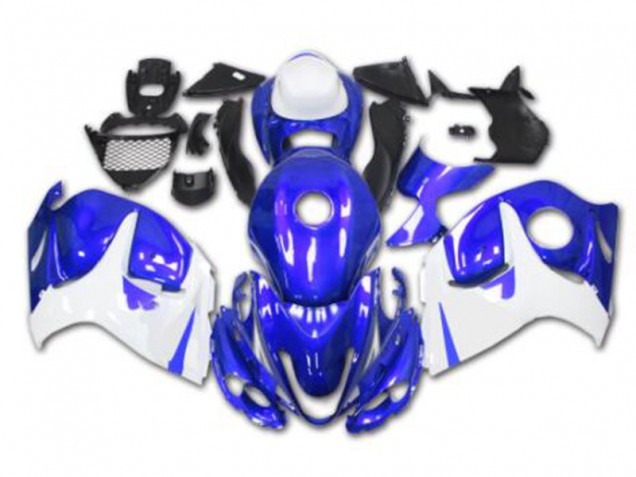 2008-2019 Bleu Blanc GSXR 1300 Hayabusa Carénages Moto