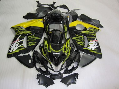 2008-2019 Noir Jaune Flamme GSXR 1300 Hayabusa Carénage Moto