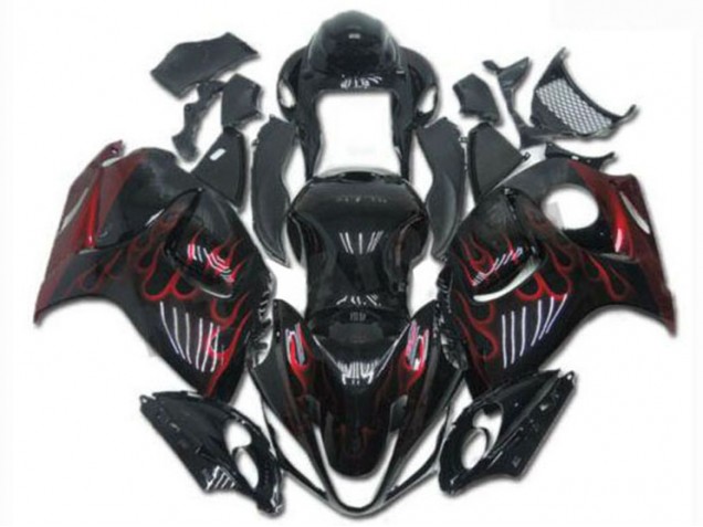 2008-2019 Noir Rouge GSXR 1300 Hayabusa Carénages Moto & Carrosserie