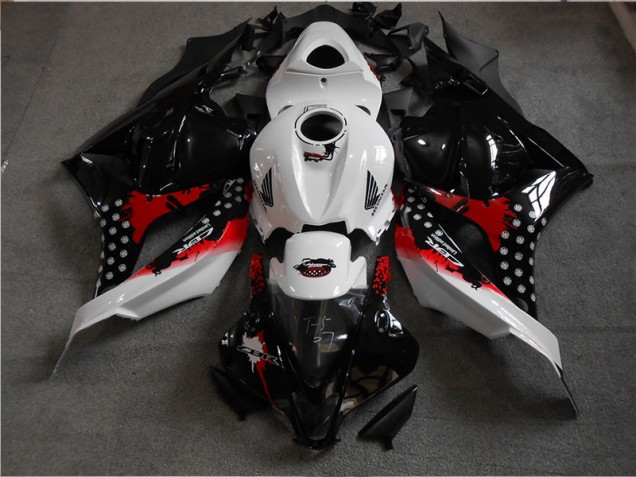 2009-2012 Noir Blanc Rouge CBR600RR Carénage Moto