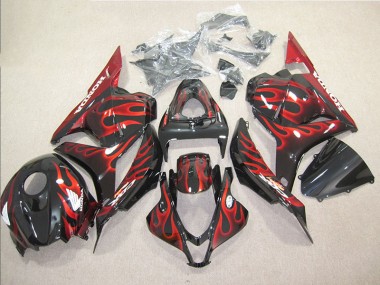 2009-2012 Noir Rouge Flamme CBR600RR Carrosserie Moto