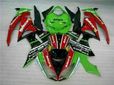 2009-2012 Noir Rouge Vert Motocard ZX6R Carénage Moto