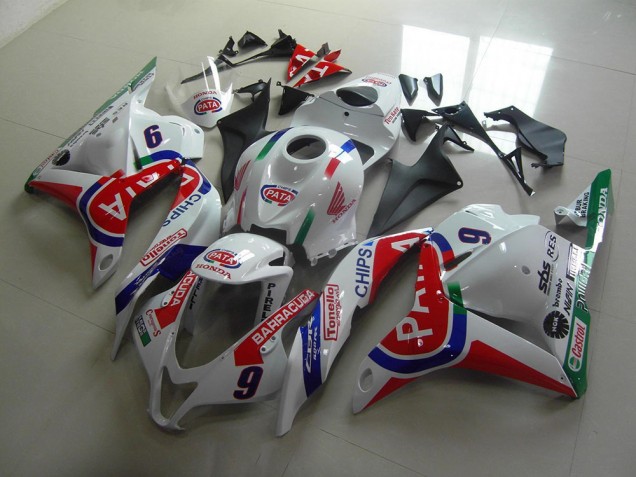 2009-2012 Rouge Blanc Pata CBR600RR Carénage Moto