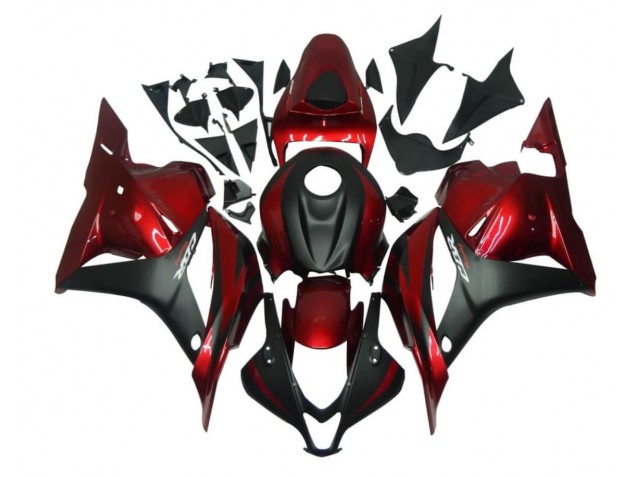 2009-2012 Rouge Noir CBR600RR Kit Carénages Motos Complet