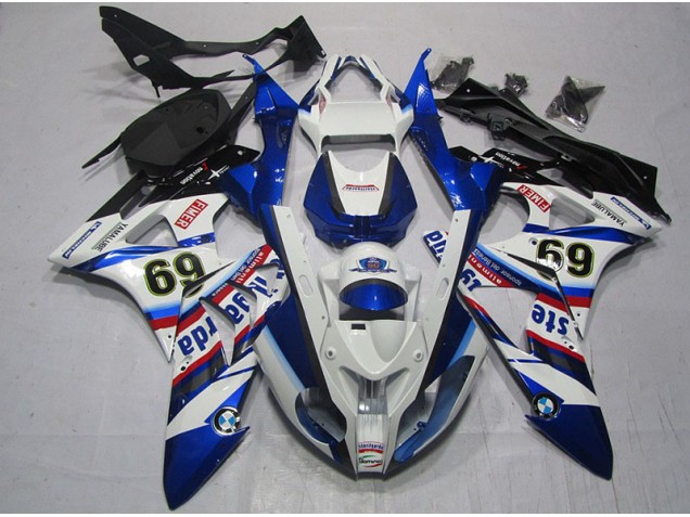 2009-2014 Blanc Bleu Sterilgarda 69 S1000RR Carénage Moto