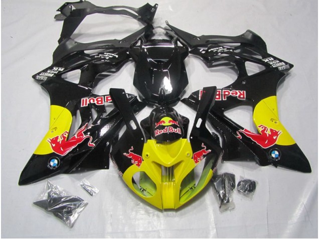 2009-2014 Jaune Noir Red Bull S1000RR Carénage Moto
