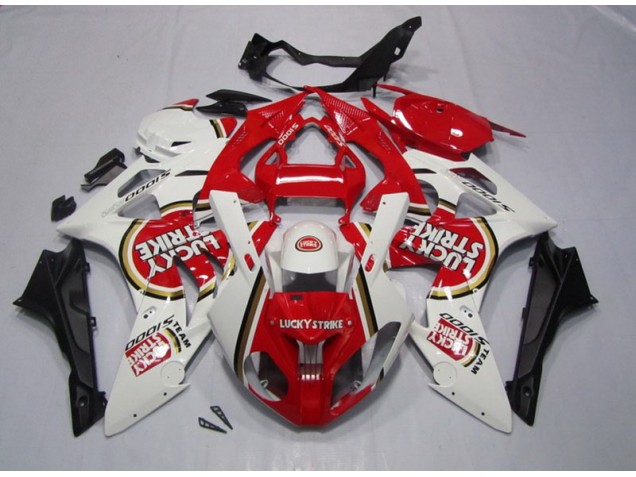 2009-2014 Rouge Blanc Lucky Strike S1000RR Carénage Moto