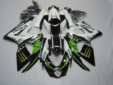 2009-2016 Noir Blanc Vert Monster Pizzoli GSXR 1000 Carénage Moto