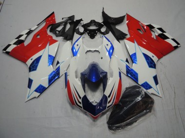 2011-2014 Blanc Bleu Rouge Ducati 1199 Carénage Moto