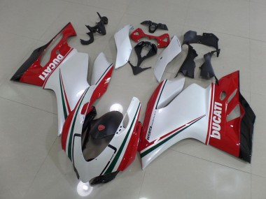 2011-2014 Blanc Rouge Ducati 1199 Carénage Moto