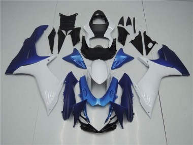 2011-2021 Blanc Bleu GSXR 600/750 Carénage Moto
