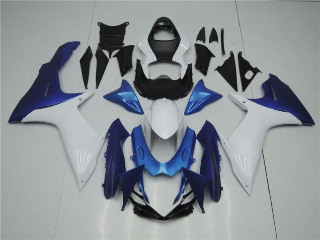 2011-2021 Blanc Bleu GSXR 600/750 Carénage Moto