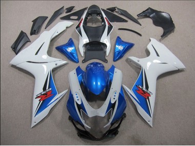 2011-2021 Blanc Bleu GSXR 600 Carénage Moto