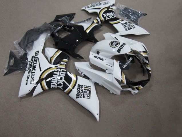 2011-2021 Blanc Lucky Strike Noir Motul GSXR 750 Carénage Moto